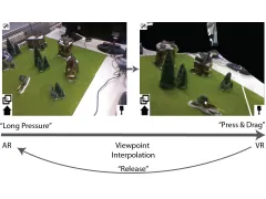 Teaser image: Transitional Augmented Reality Navigation for Live Captured Scenes