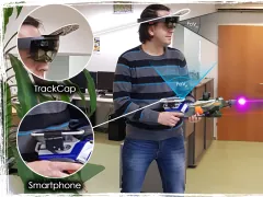 Teaser image: TrackCap: Enabling Smartphones for 3D Interaction on Mobile Head-Mounted Displays