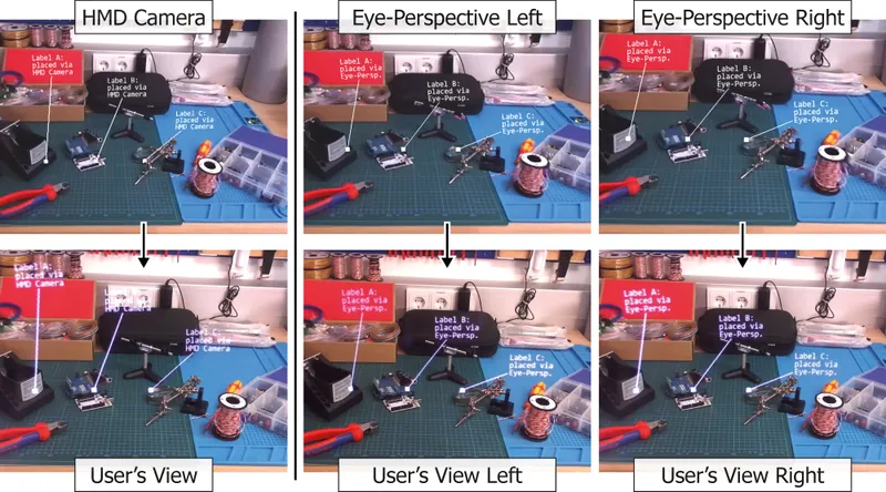 Teaser image: Eye-Perspective View Management for Optical See-Through Head-Mounted Displays