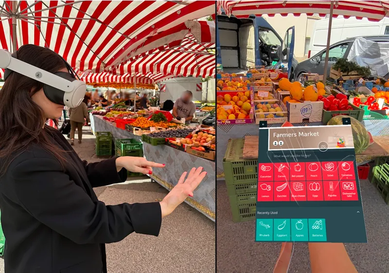 Teaser image: Everyday ARctivities in-the-Wild: Insights from a Farmers Market Field Study